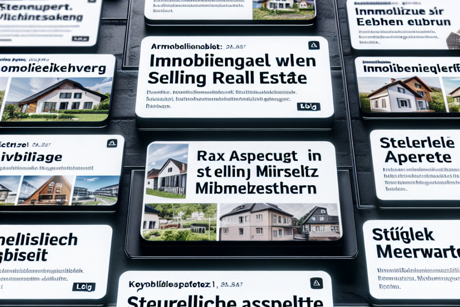 Steuerliche Aspekte Beim Immobilienverkauf